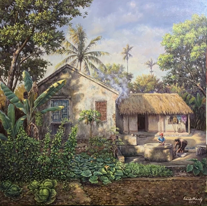 Mang cảnh đẹp vào tranh với vẽ tranh phong cảnh làng quê đẹp