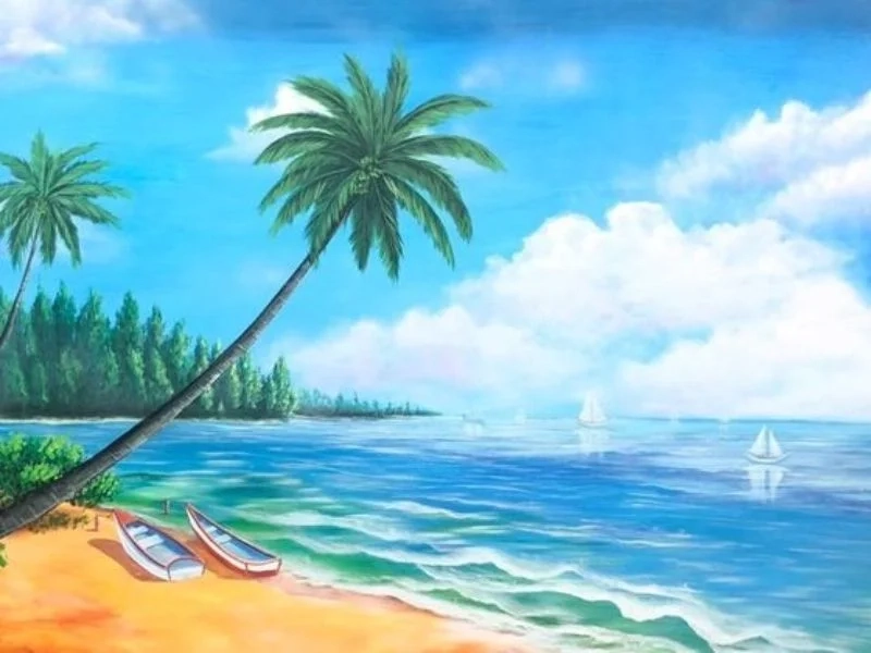 Khám phá biển đảo qua vẽ tranh phong cảnh biển đảo