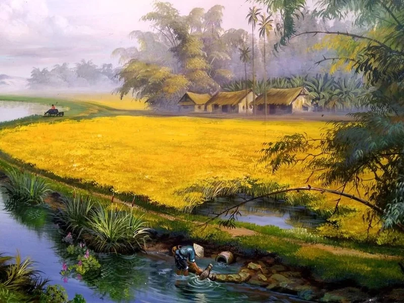 Lưu giữ ký ức bằng vẽ tranh về quê hương