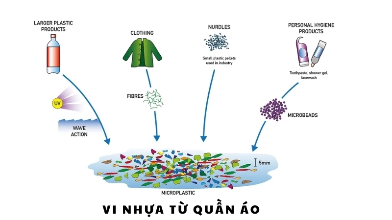 Vi nhựa từ quần áo là một nguồn rác thải nhựa chính ra đại dương