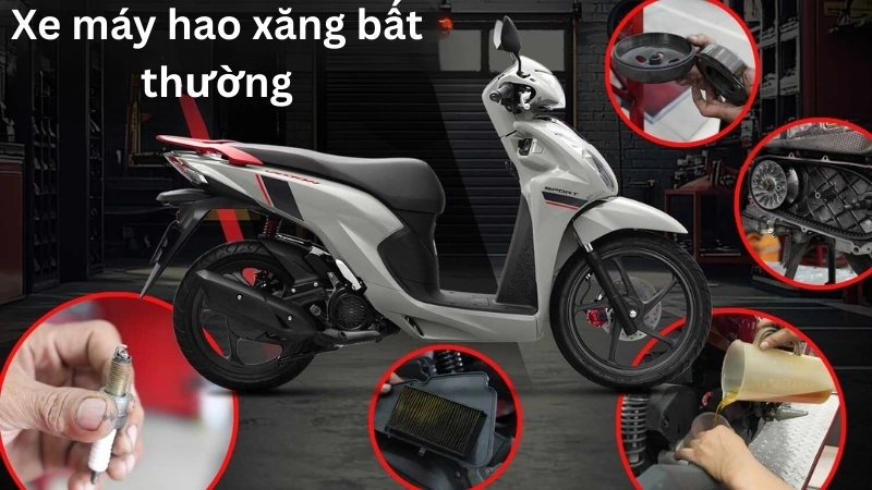 Dấu hiệu nhận biết xe máy hao xăng bất thường