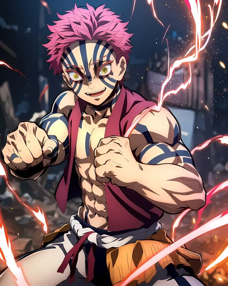 Tận hưởng nét dữ dội qua akaza kimetsu