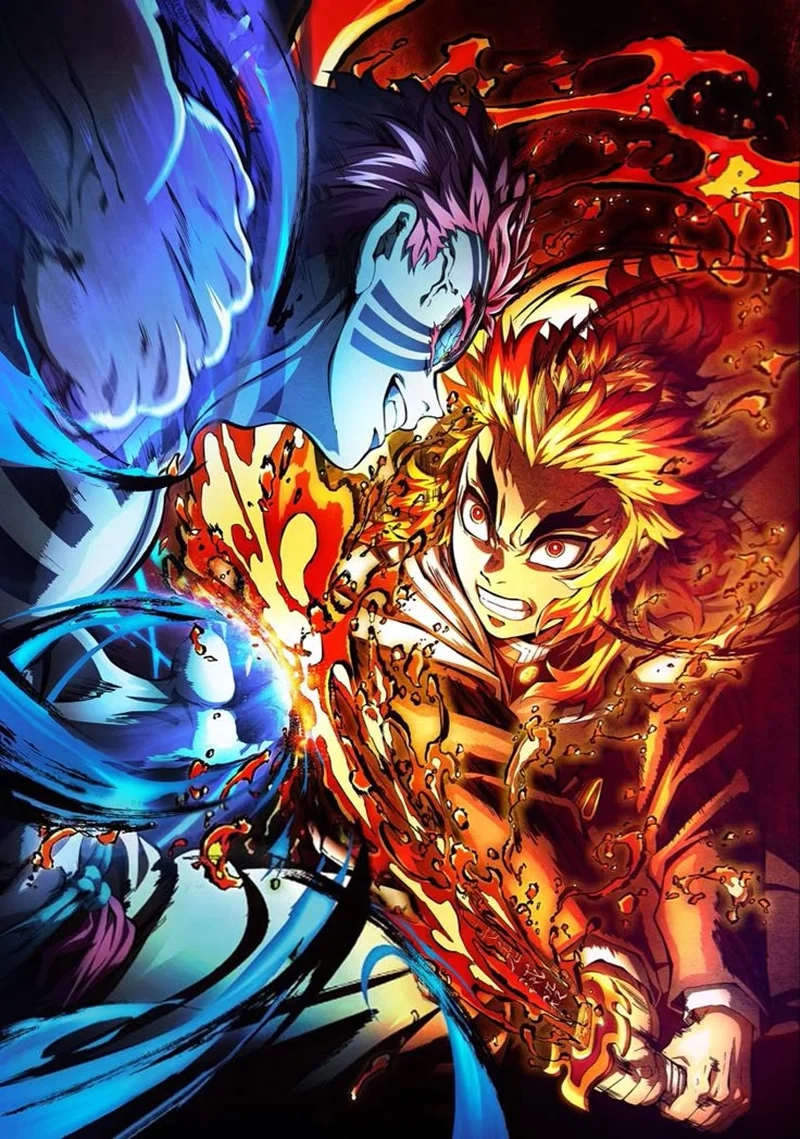 Thưởng thức fanart đẹp mắt akaza x rengoku