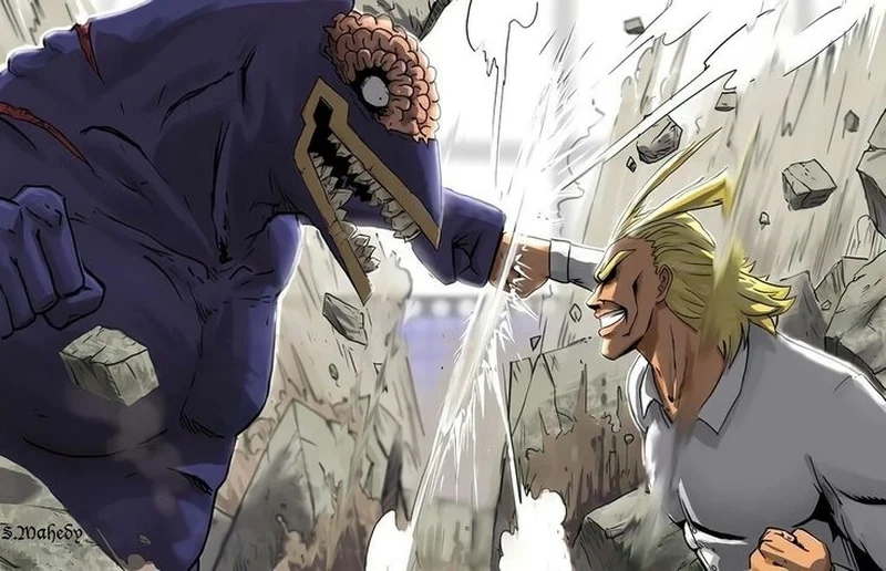 Fan art cực chất all might vs nomu 4k