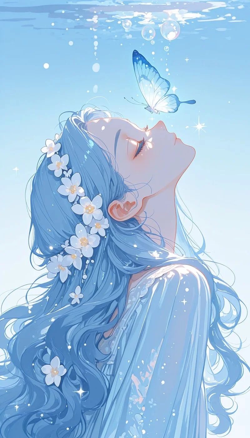 Thả tim cực cute với ảnh anime nữ 3d cute