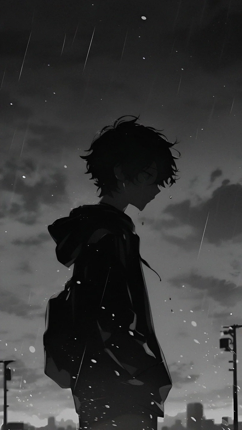 Chia sẻ cảm xúc với hình ảnh anime buồn cô đơn nam