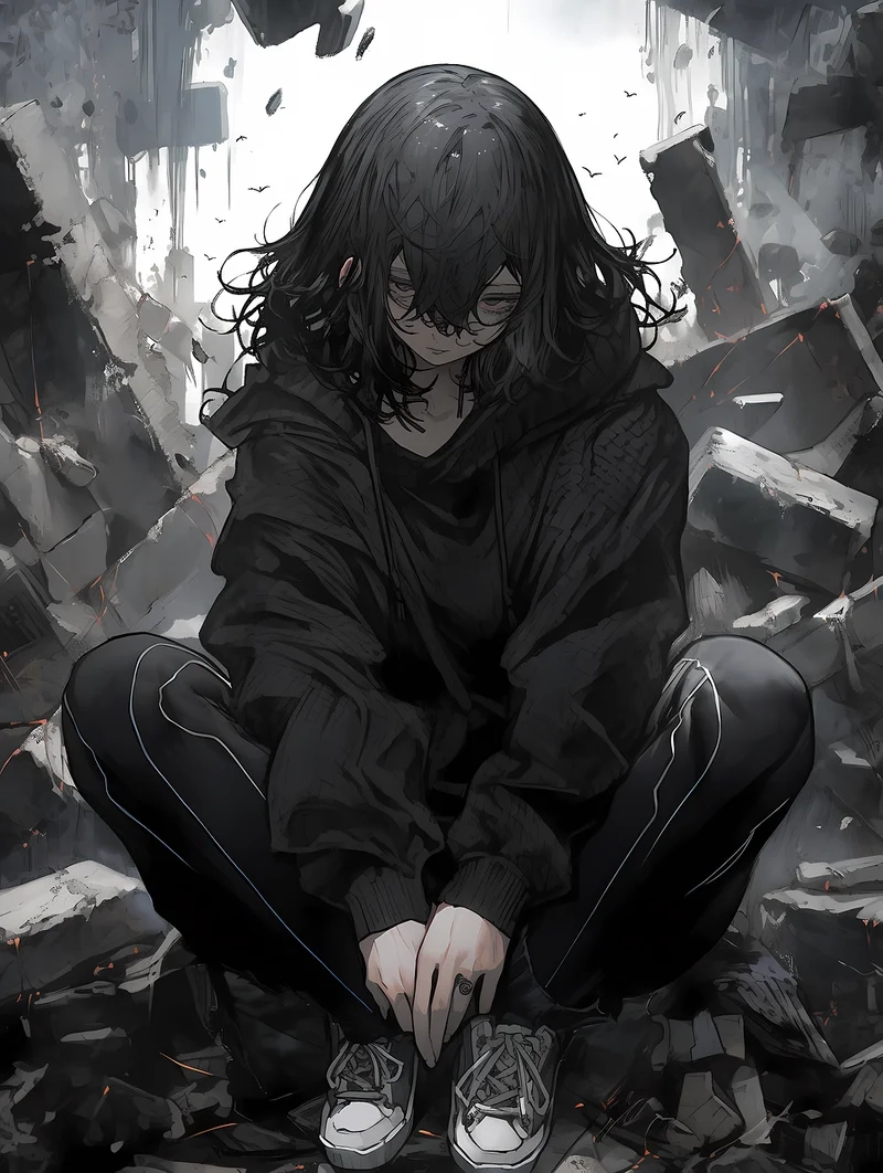 Lưu giữ cảm xúc qua hình ảnh anime buồn cô đơn nữ