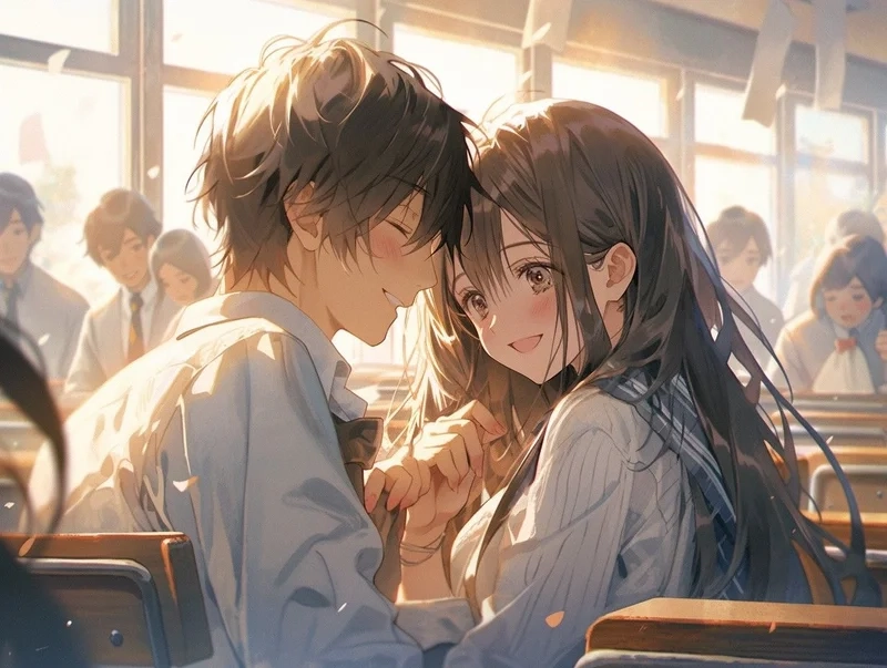 Tạo phong cách ngọt ngào với ảnh anime cặp đôi cute