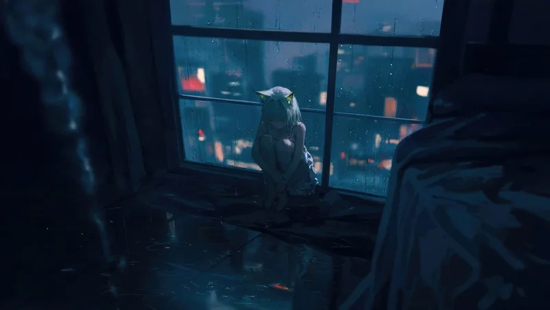 Cảm nhận nỗi cô đơn với ảnh anime buồn cô đơn nữ