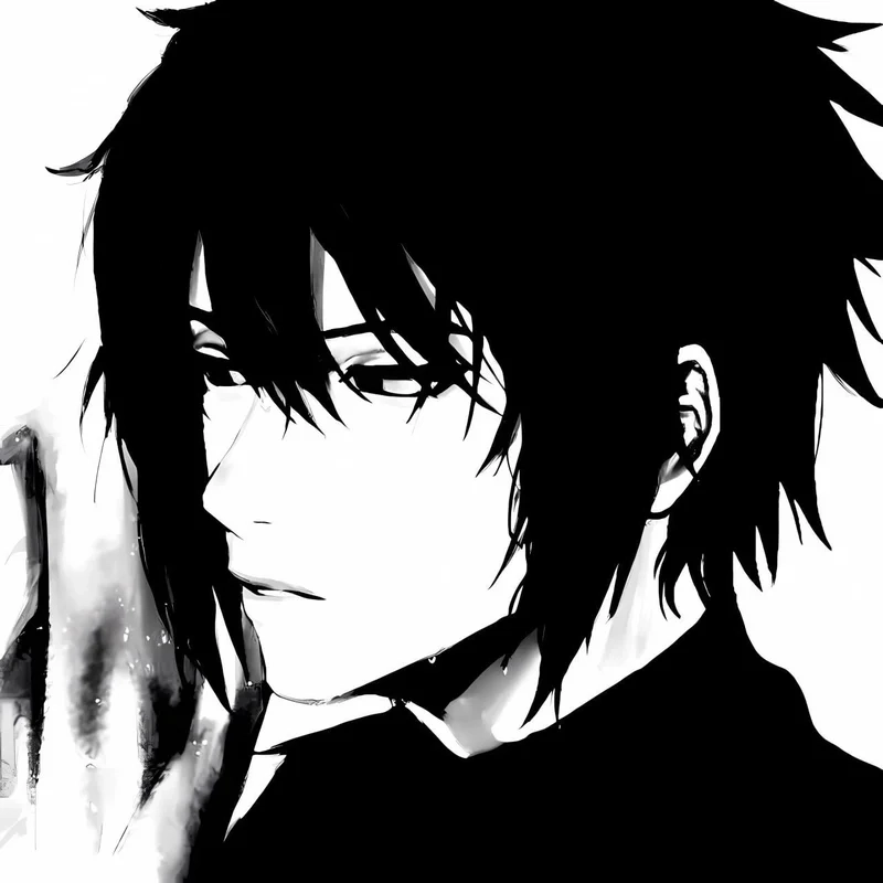 Chiêm ngưỡng vẻ đẹp mạnh mẽ qua ảnh anime đen trắng nam