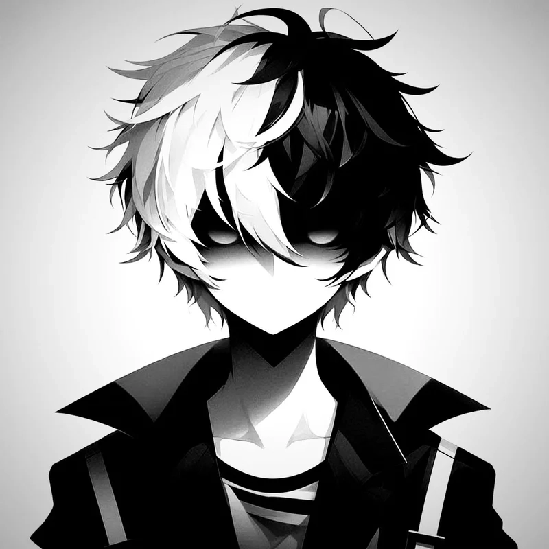 Thể hiện phong cách lạnh lùng qua ảnh anime nam trắng đen