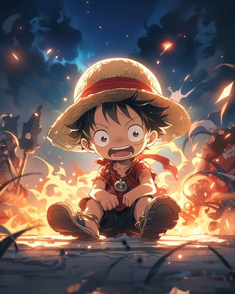 Ngắm chi tiết sắc nét qua ảnh anime luffy đẹp