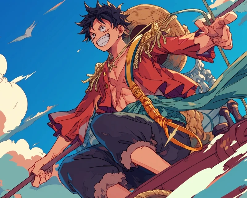 Ngắm phong cách mạnh mẽ qua ảnh anime luffy siêu ngầu