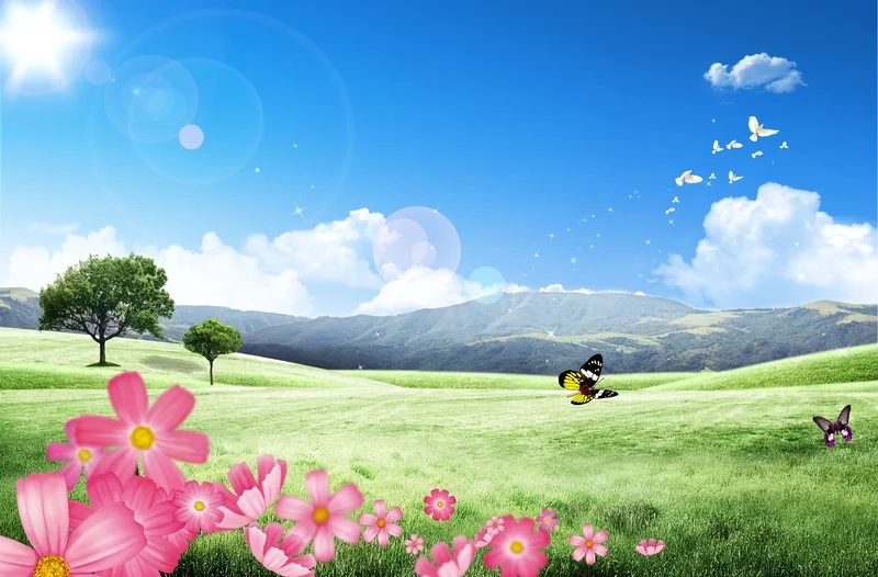 Làm mới thiết bị với hình nền phong cảnh dễ thương