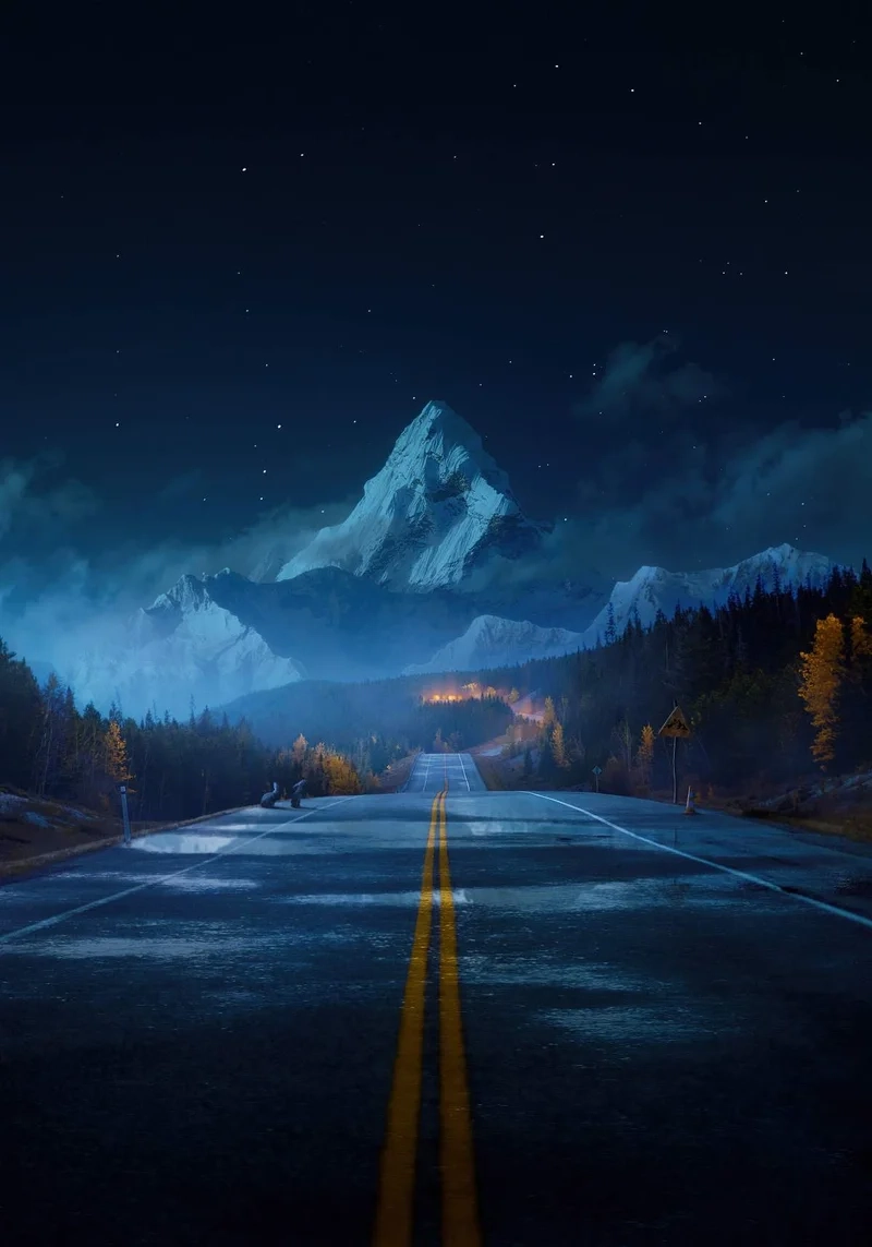 Thành phố lung linh trong ảnh phong cảnh ban đêm