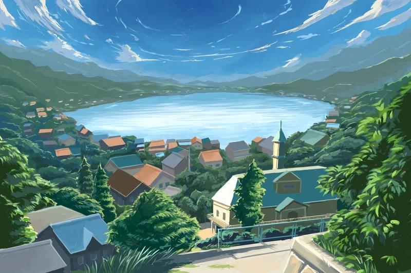 Thưởng thức màu sắc độc đáo với ảnh anime phong cảnh đẹp