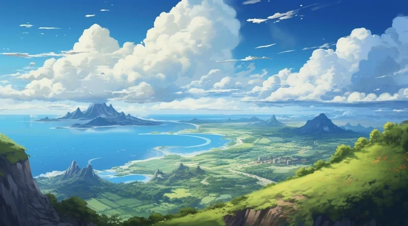 Hòa mình vào thiên nhiên với ảnh phong cảnh anime