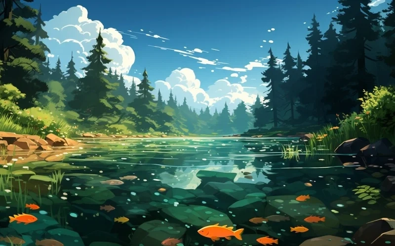 Cảm nhận cảnh đẹp tự nhiên qua ảnh anime phong cảnh