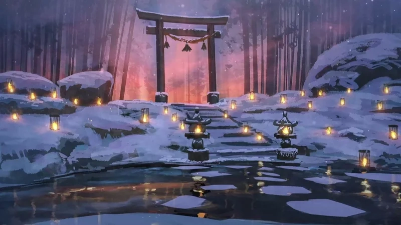 Thưởng thức màu sắc sống động với ảnh phong cảnh đẹp anime