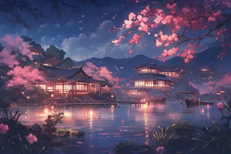 Thưởng thức khung cảnh ấn tượng với ảnh anime phong cảnh đẹp