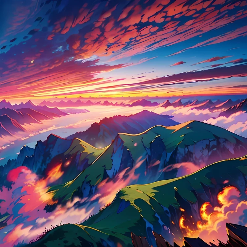 Sắc nét toàn màn hình với ảnh phong cảnh anime 4k