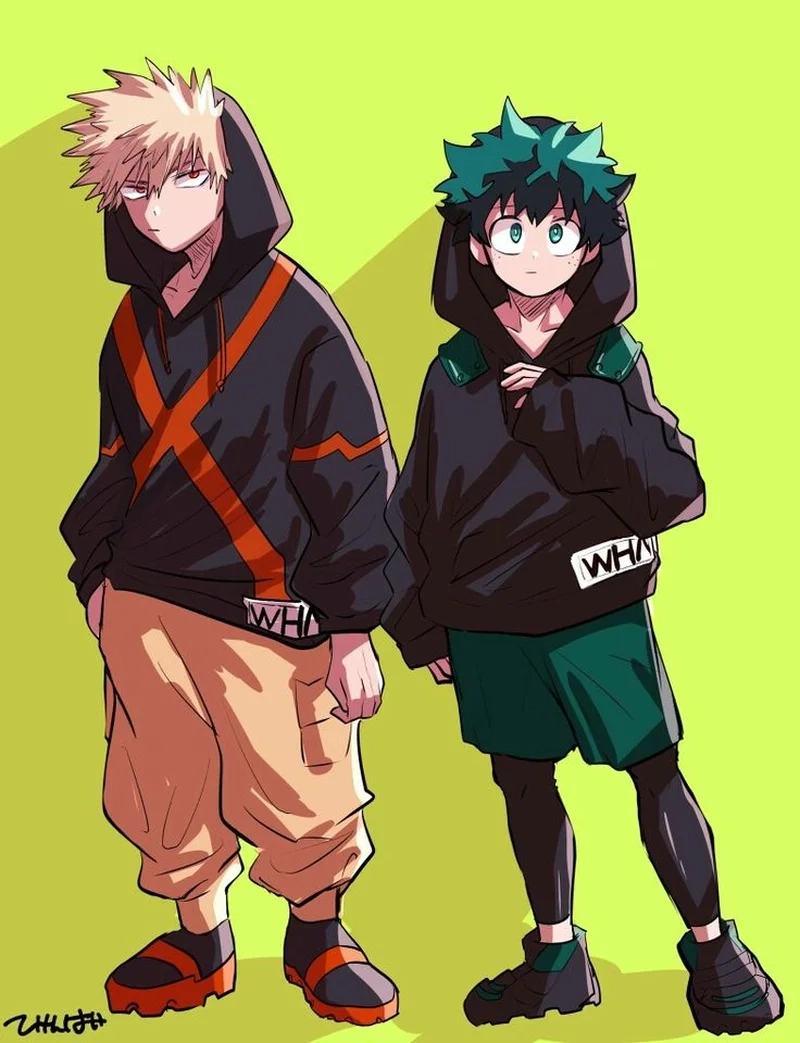 Fan art nghẹt thở villain deku x bakugou