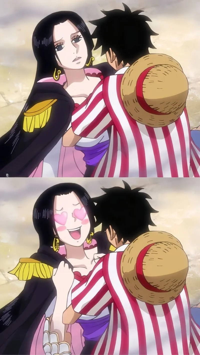 Khoảnh khắc đáng yêu hình boa hancock và luffy