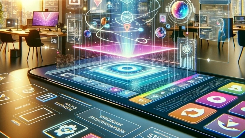  Giao diện của máy tính không gian trong môi trường làm việc thực tế