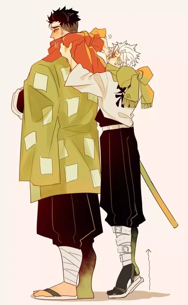 Khám phá tình bạn anime himejima gyomei x sanemi