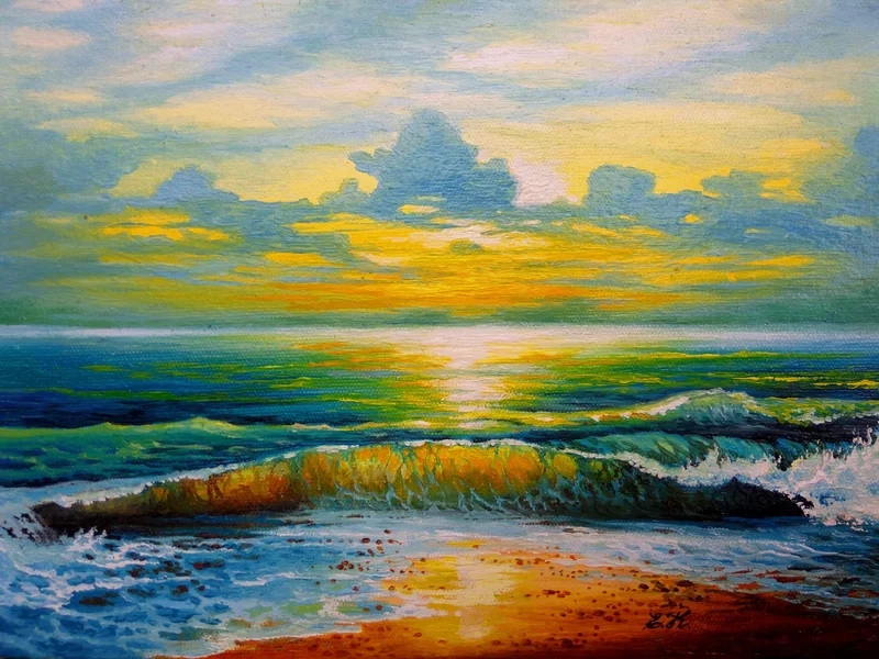 Sáng tạo với tranh vẽ biển đẹp độc đáo và thu hút