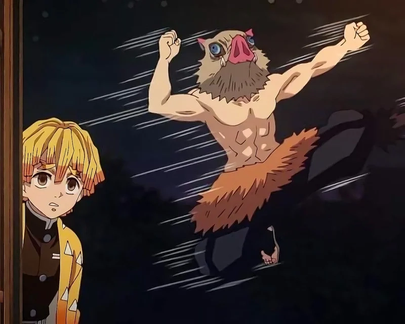 Anime vui nhộn khi Inosuke x Zenitsu xuất hiện