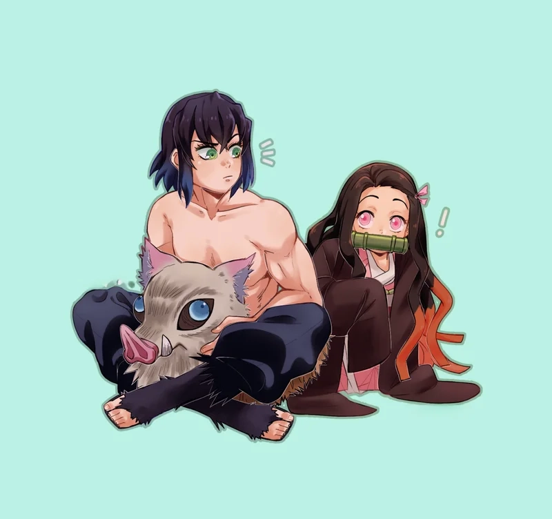 Anime lãng mạn với Inosuke x Nezuko