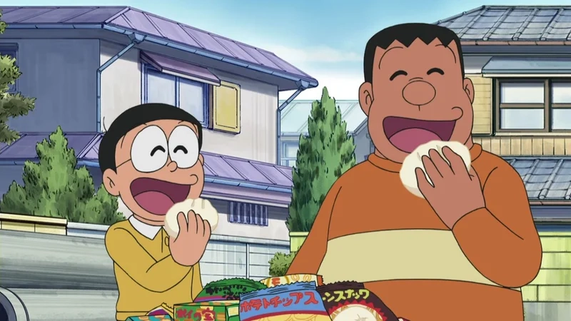 Thể hiện tình bạn hài hước jaian x nobita