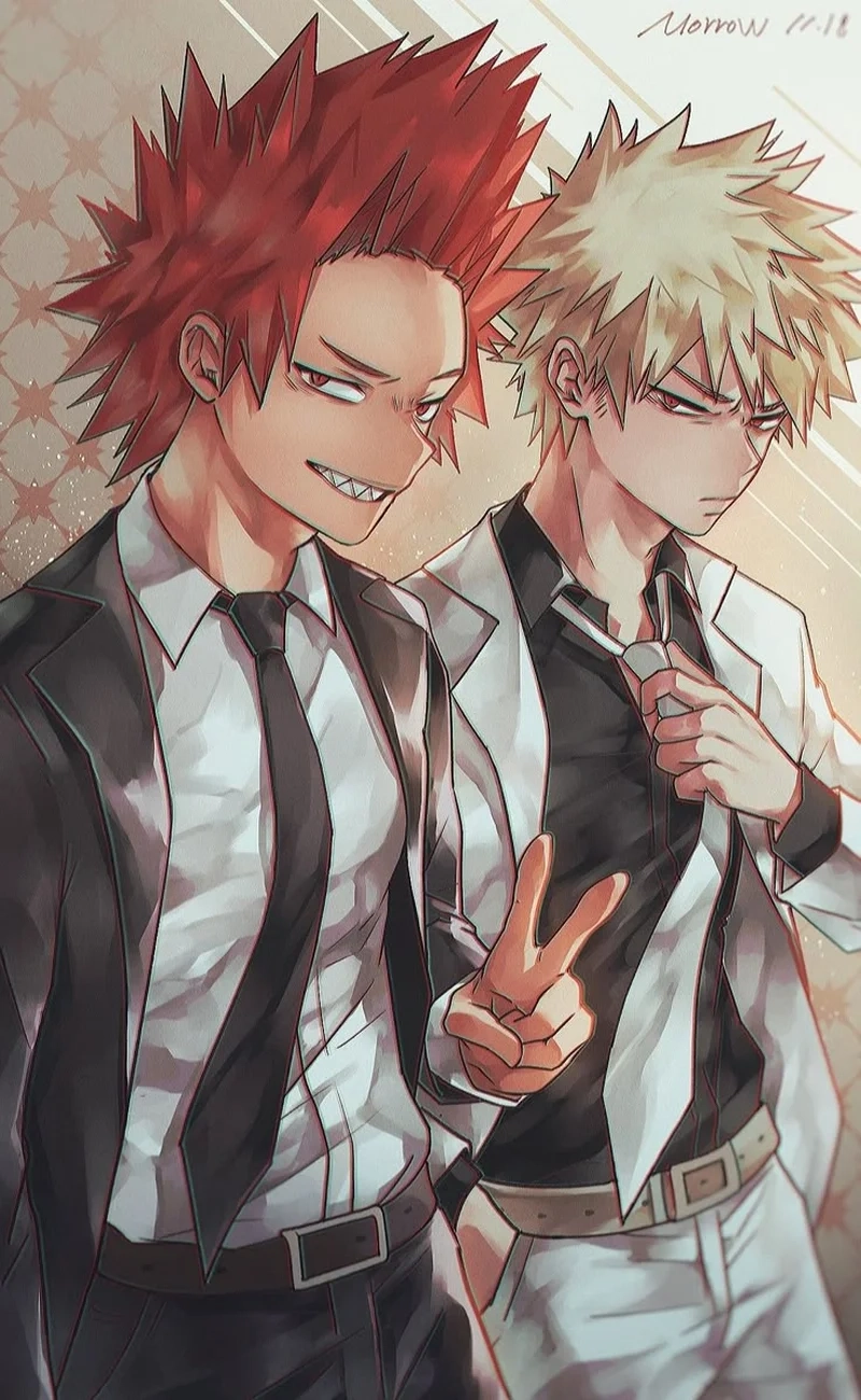 Khoảnh khắc dễ thương bakugou x kirishima cute