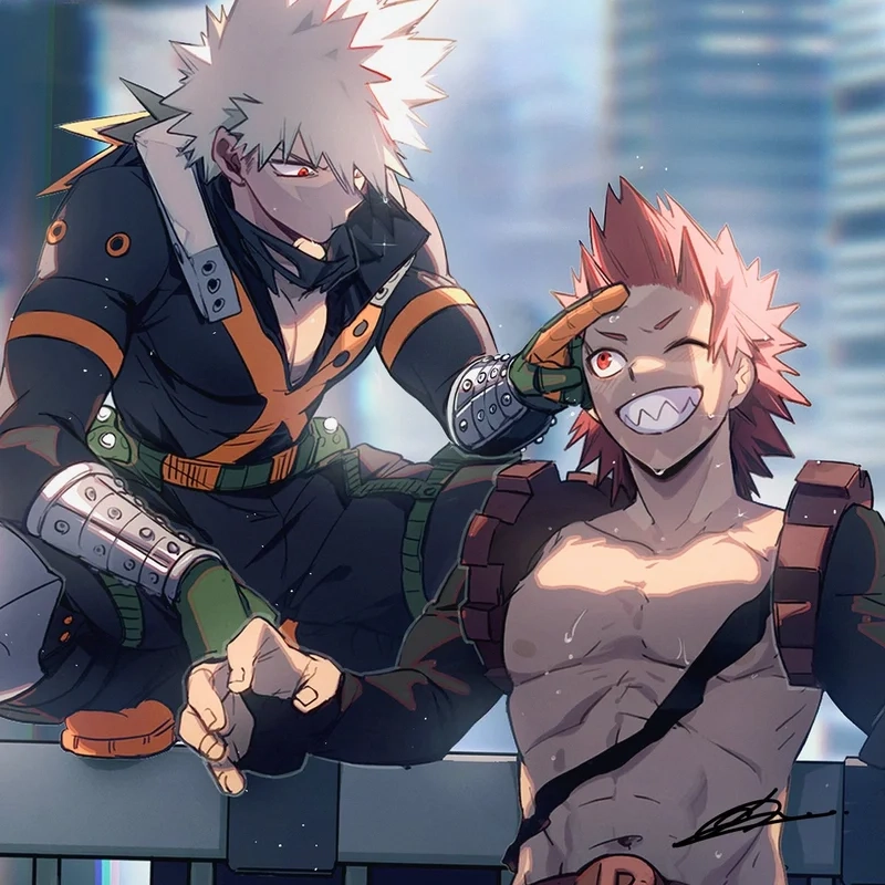 Khoảnh khắc dễ thương kirishima x bakugou cute