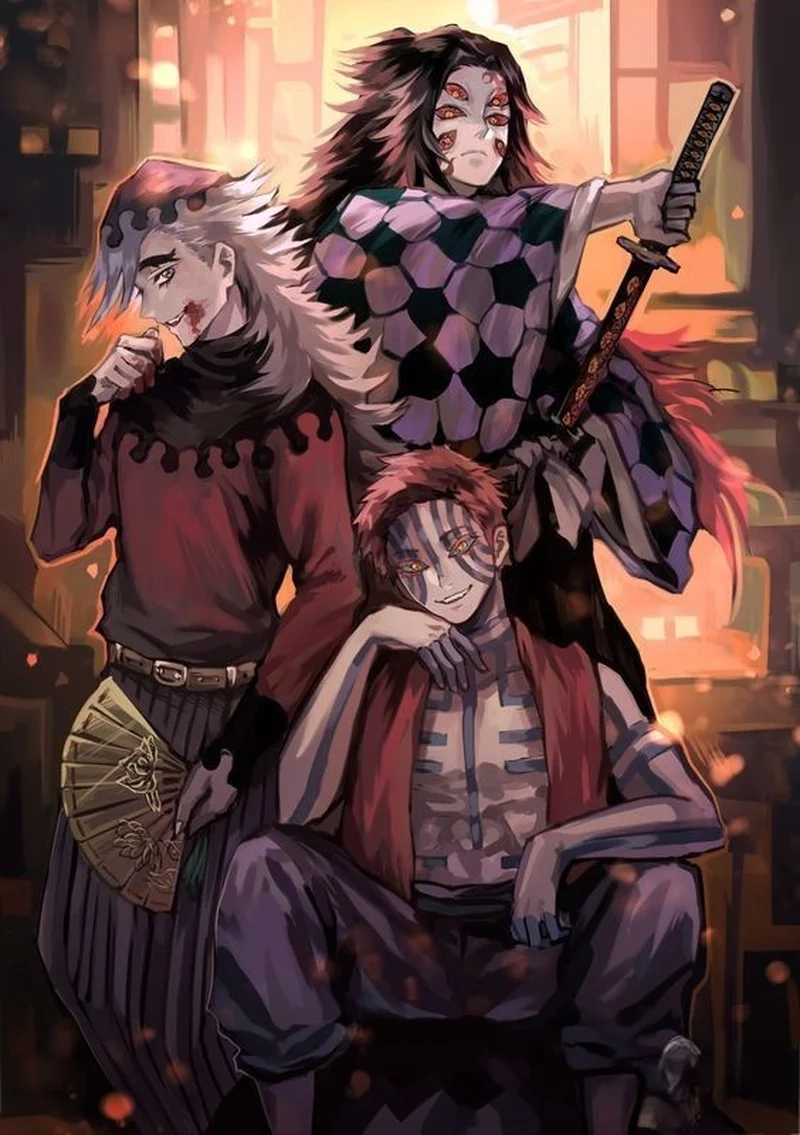 Khám phá màn kết hợp ấn tượng kokushibo x douma x akaza