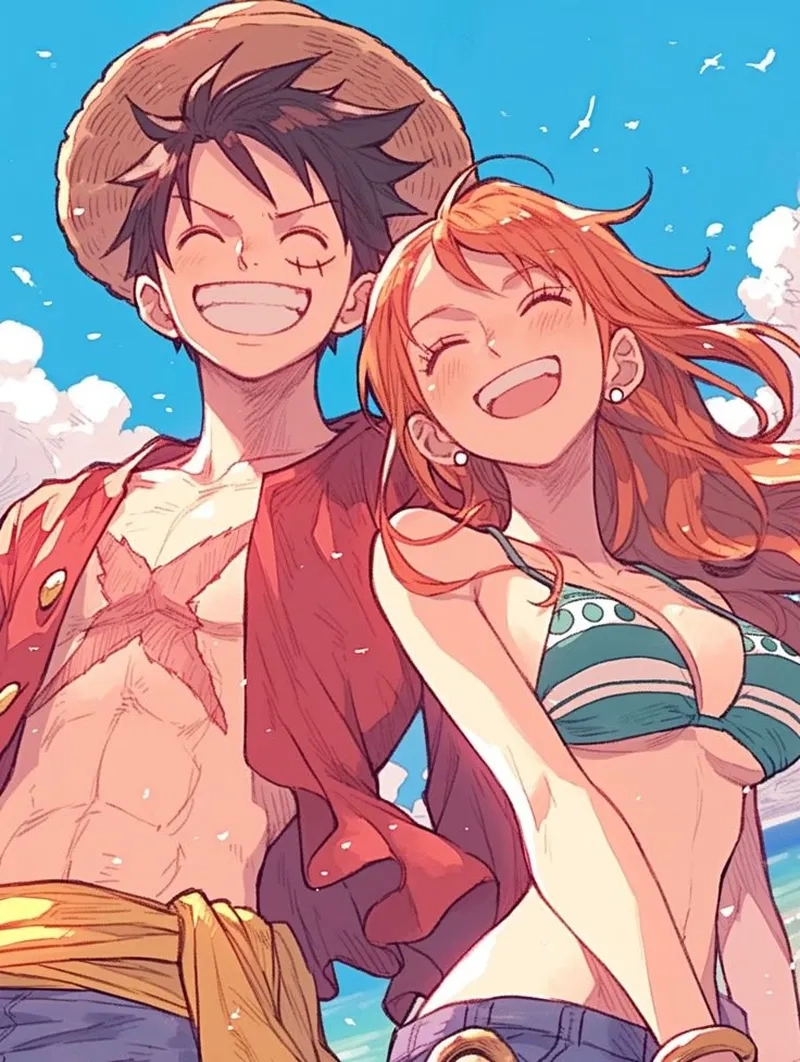 Tình cảm gắn kết qua các trang truyện luffy nami