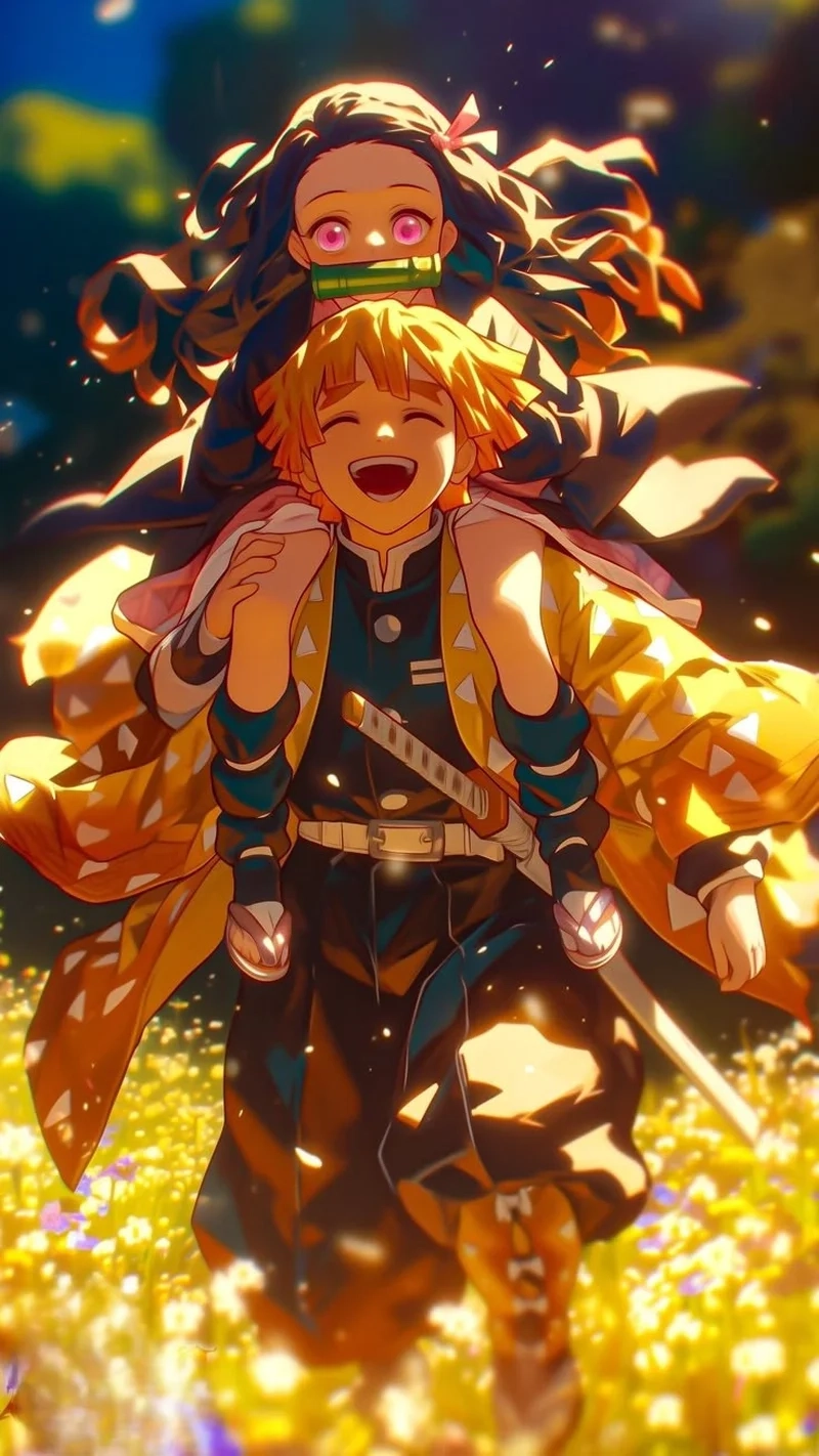 Thả tim cho anime tình cảm với zenitsu and nezuko