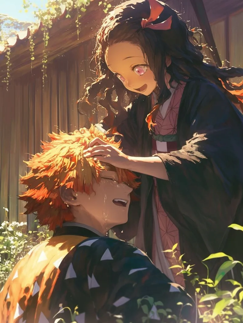 Thả tim cho cặp đôi mạnh mẽ trong zenitsu x nezuko