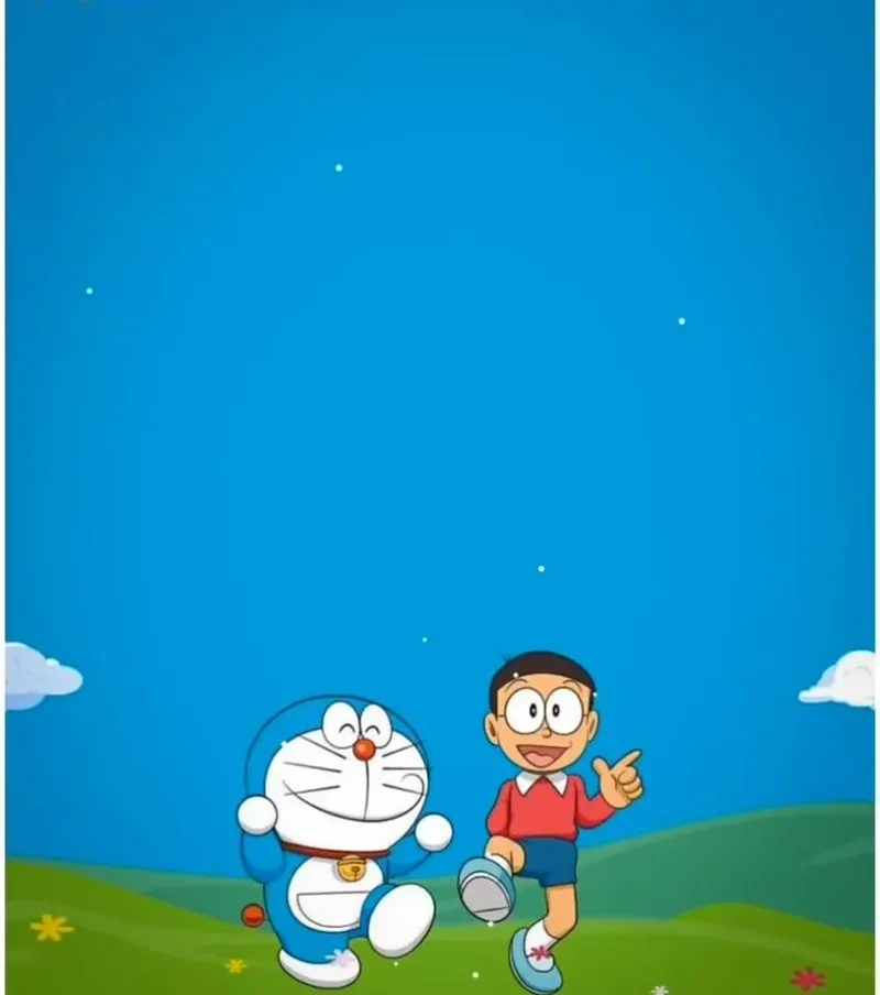 Trang trí màn hình bằng hình doraemon và nobita sinh động