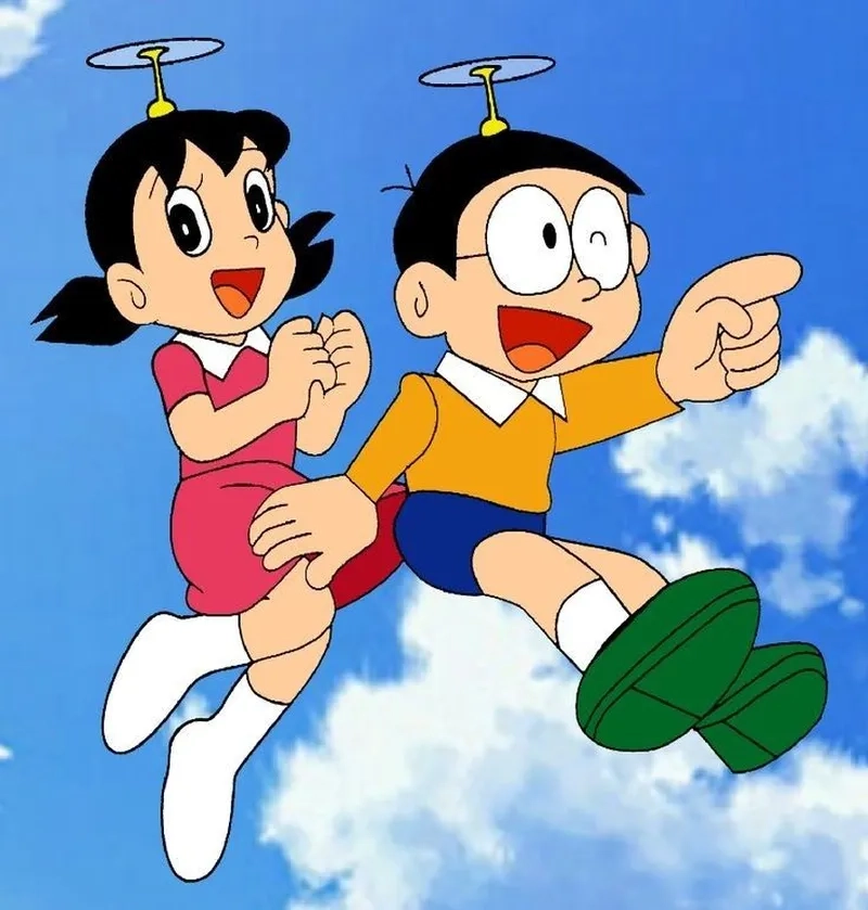 Cảm nhận niềm vui qua hình ảnh shizuka và nobita