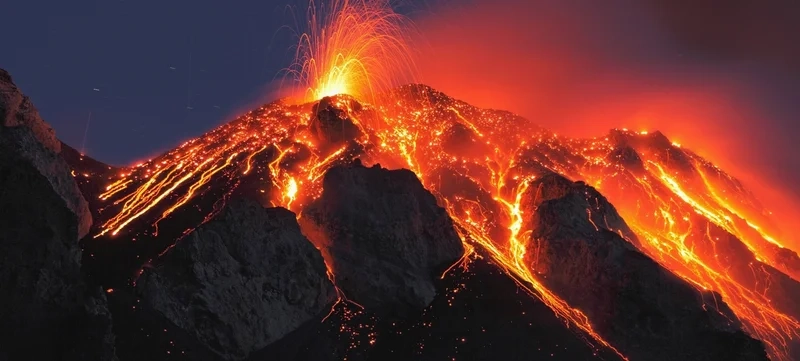 Ghi lại khoảnh khắc ấn tượng của ảnh núi lửa phun trào