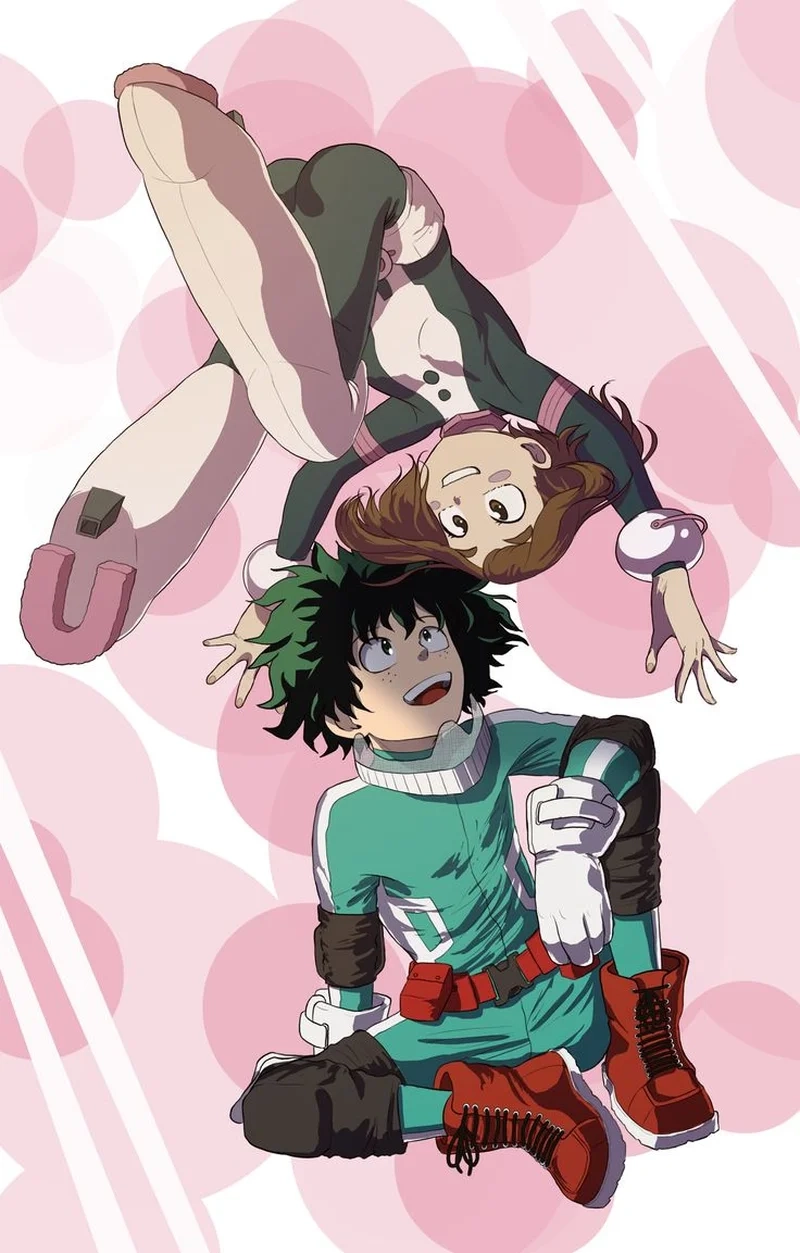 Fan art cute deku x ochako cute