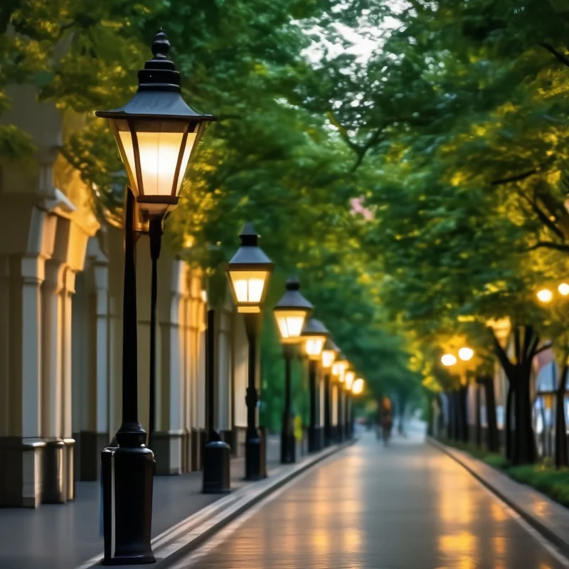 Thắp sáng không gian với hình đèn đường lung linh