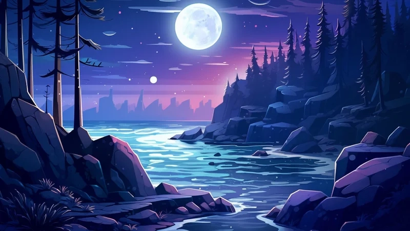 Tạo không gian ấn tượng với hình nền ảnh mặt trăng