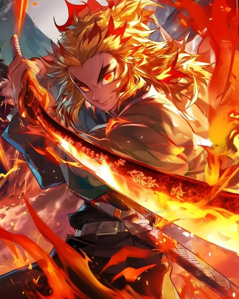 Thưởng thức fanart tuyệt đẹp kyojuro rengoku