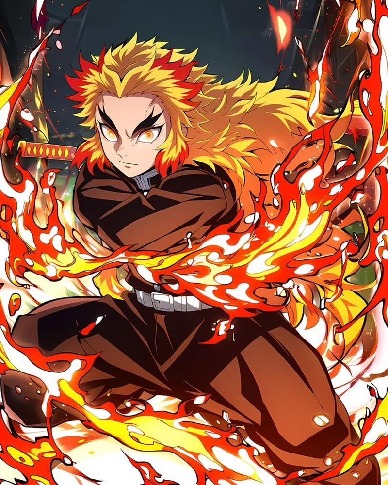 Lưu giữ khoảnh khắc đẹp với kyojuro rengoku wallpaper