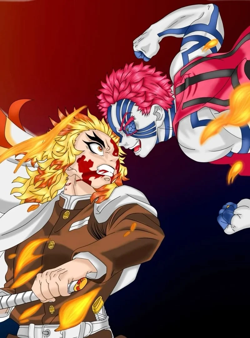 Ngắm nhìn sức mạnh quỷ dữ qua rengoku x akaza