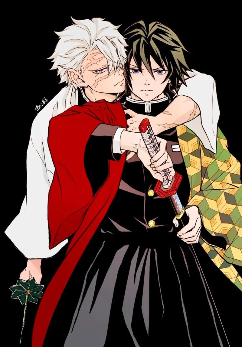 Ngắm nhìn trận chiến phối hợp với sanemi x giyuu