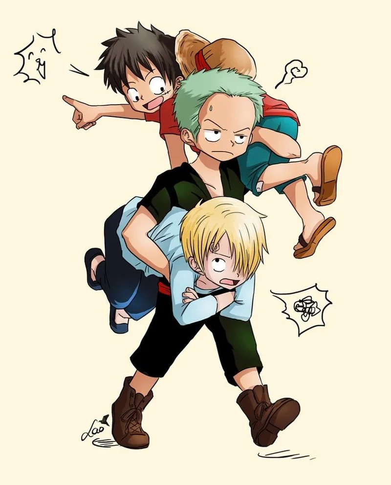 Đồng đội siêu ngầu luffy zoro sanji
